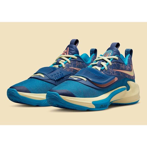 Nike Zoom Freak 3 NRG Giannis Blue Citron Valentines DH7347 900 - SIZE 8 MENS main image 5